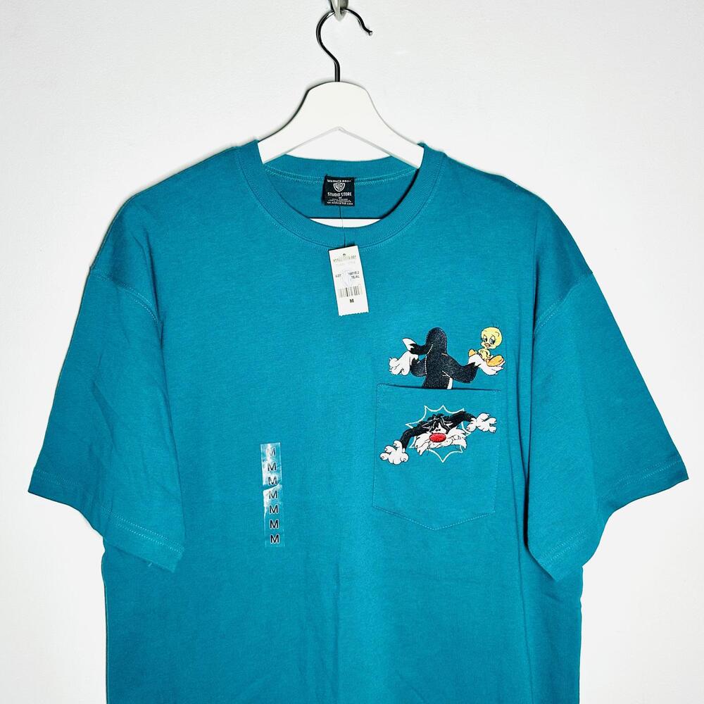 Vintage Warner Bros Store Sylvester Tweety Pocket Tee